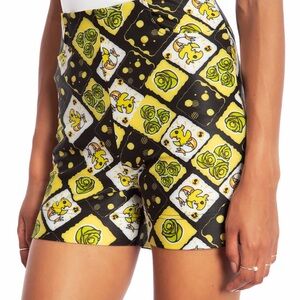 NWOT Blackmilk Final Fantasy Chocobo High Waisted Pocket Shorts